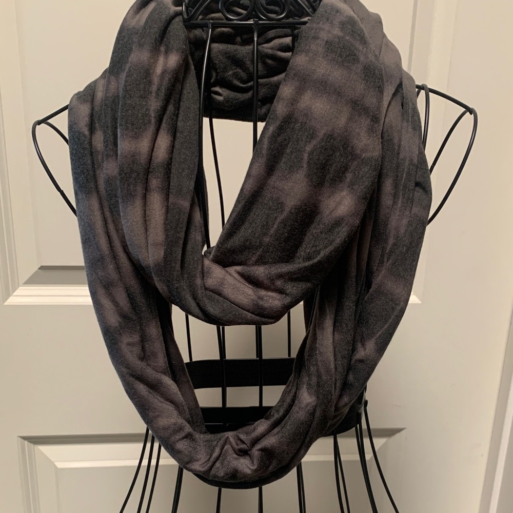 Gray and Black Infinity Scarf